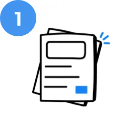 two pieces of paper in a circle