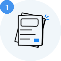 two pieces of paper in a circle